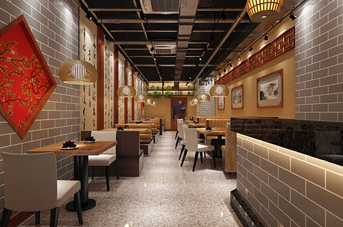 常州传统中式餐厅餐馆装修设计效果图